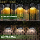Solar Post Cap Lights Outdoor, LED Deck Fence Post Lights 2 Lighting Modes Warm White Cool White Garden Decoration for outdoor