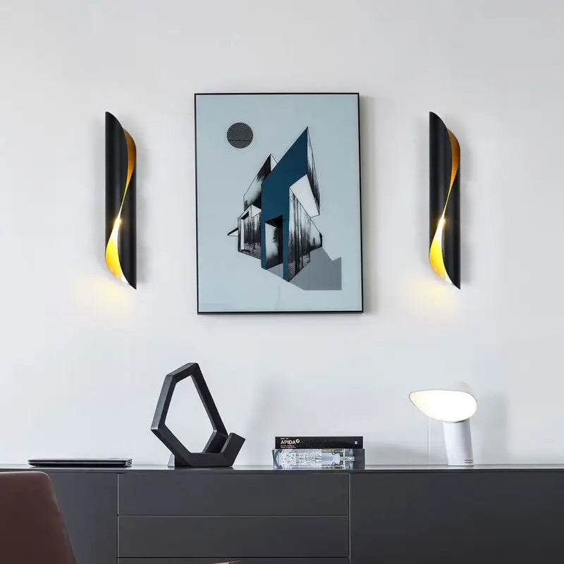 applique murale led en tube aluminium pour décoration intérieure - vue 3 sur 9