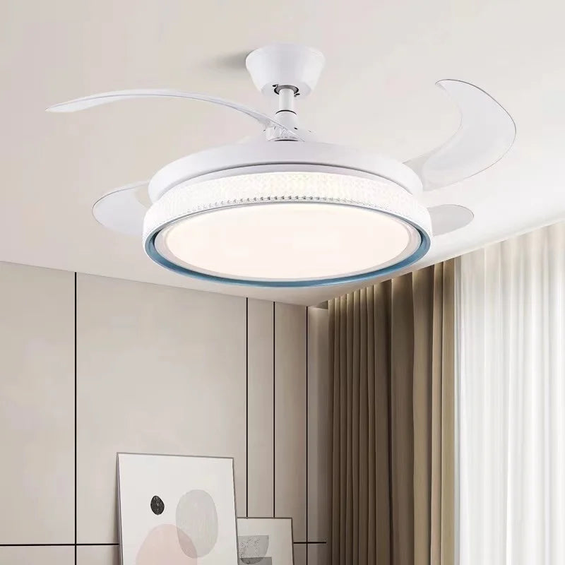 plafonnier led intelligent à pales rétractables design moderne - vue 6 sur 19
