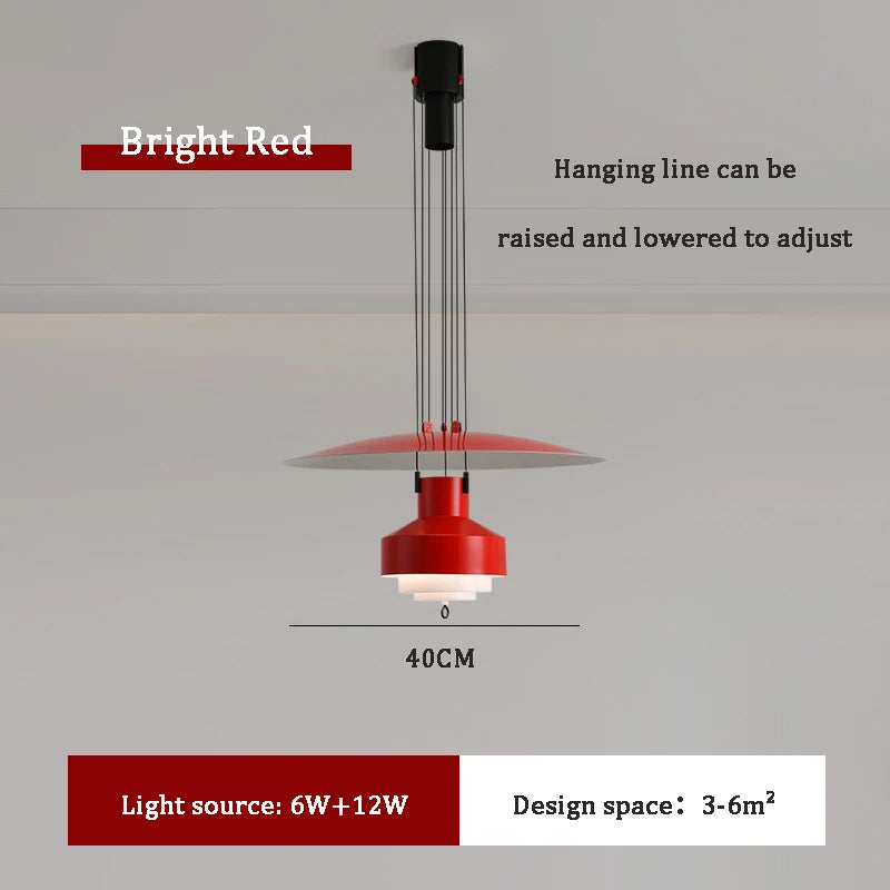 lustre suspendu nordique réglable pour intérieur élégant - vue 13 sur 14