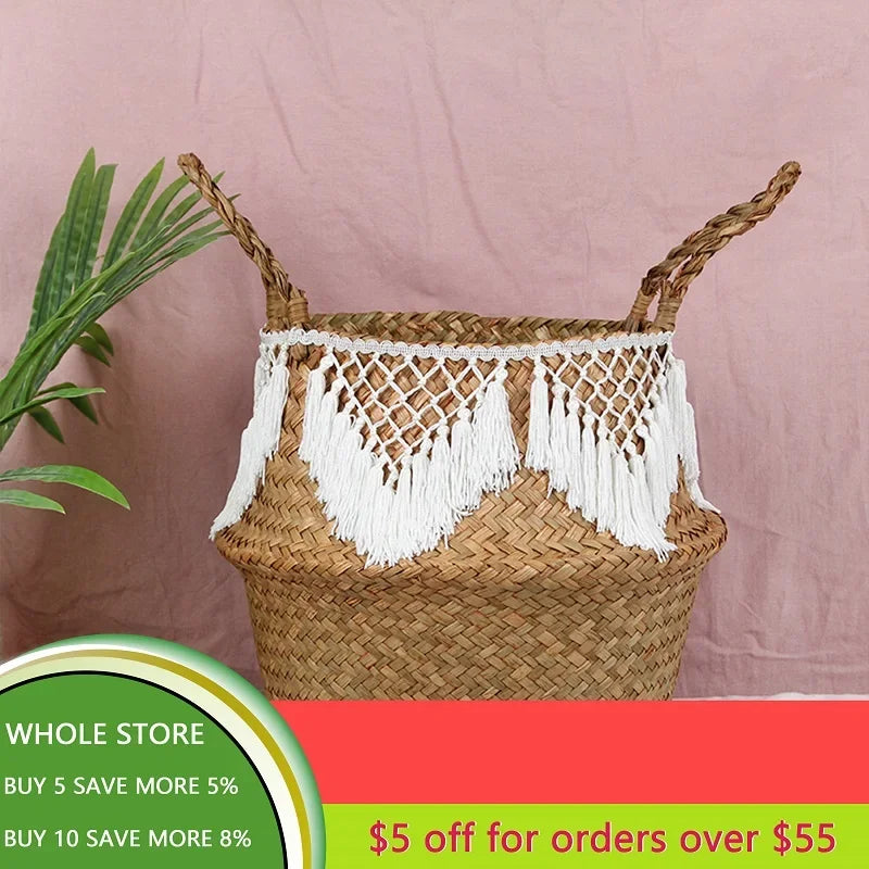 panier en osier tressé pour rangement et décoration polyvalente - vue 3 sur 18