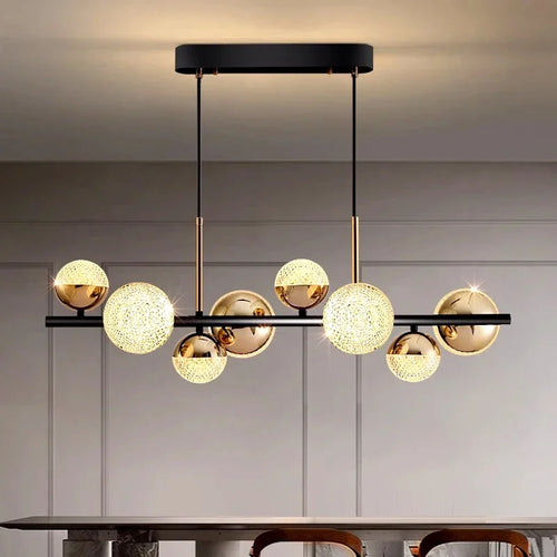 lustre moderne en verre led pour décoration intérieure - vue 2 sur 8