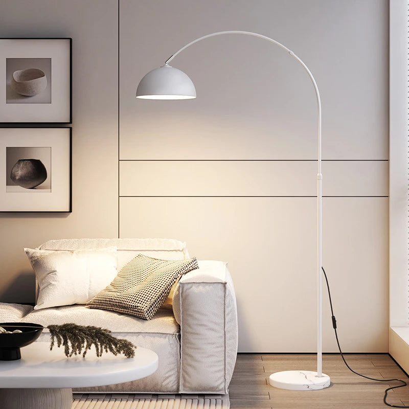Lampadaire LED moderne Simple Base en marbre métal debout lumière chambre salon décoration coin lampadaire