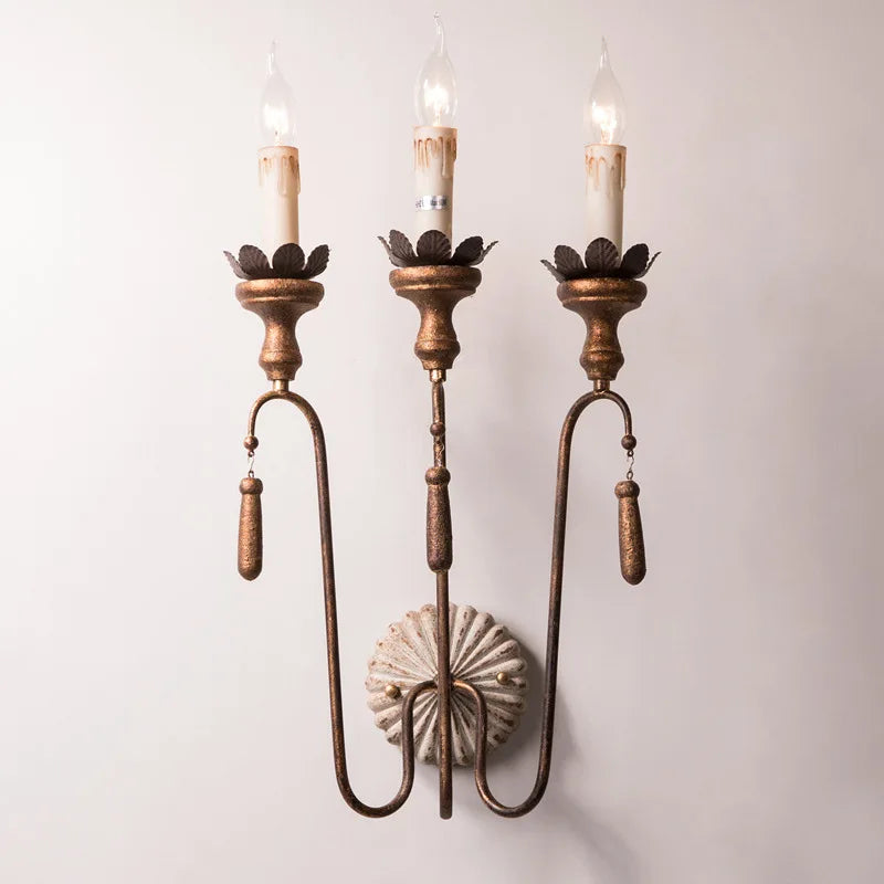 applique murale rétro bois style américain rural pour villa