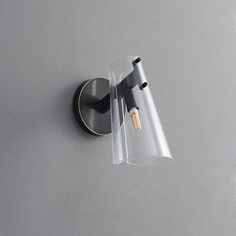 applique murale de luxe abat-jour transparent éclairage intérieur