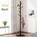 porte-manteau vertical en bois massif pour vêtements et accessoires