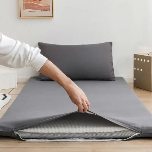 protège-matelas 360° fermé avec fermeture éclair pour lit étudiant