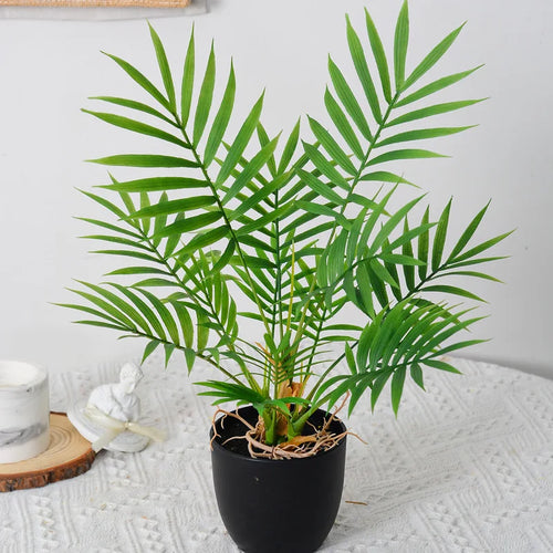 petites plantes en plastique palmier artificiel pour décoration intérieure et extérieure - vue 2 sur 10