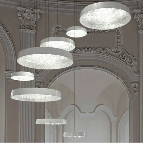 lustre en cristal moderne noir et blanc pour décoration intérieure - vue 4 sur 12