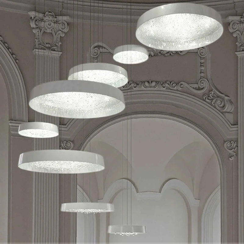 lustre en cristal moderne noir et blanc pour décoration intérieure - vue 3 sur 12