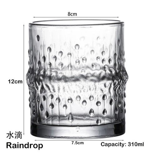 Verres à whisky relief style cristal résistants élégants