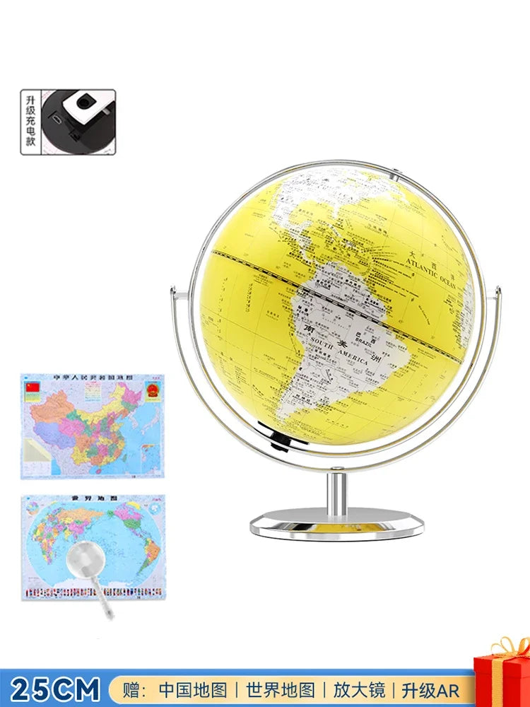 globe lumineux éducatif carte du monde décoration géographie - vue 17 sur 19