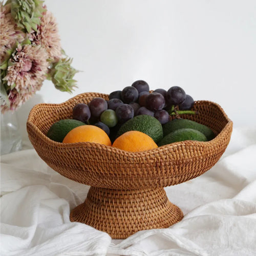 paniers à fruits en rotin pour rangement et décoration naturelle - vue 3 sur 8