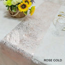 Chemin de table rose gold paillettes métallisées fête