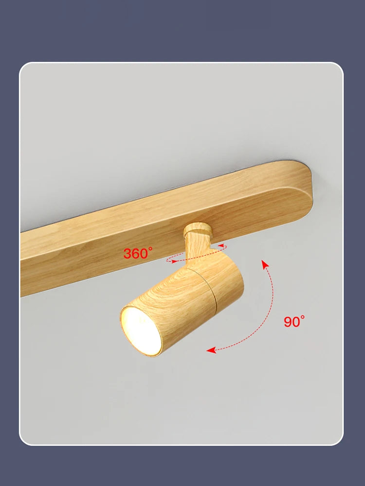 lustre led moderne imitation bois pour intérieur et design élégant - vue 6 sur 16