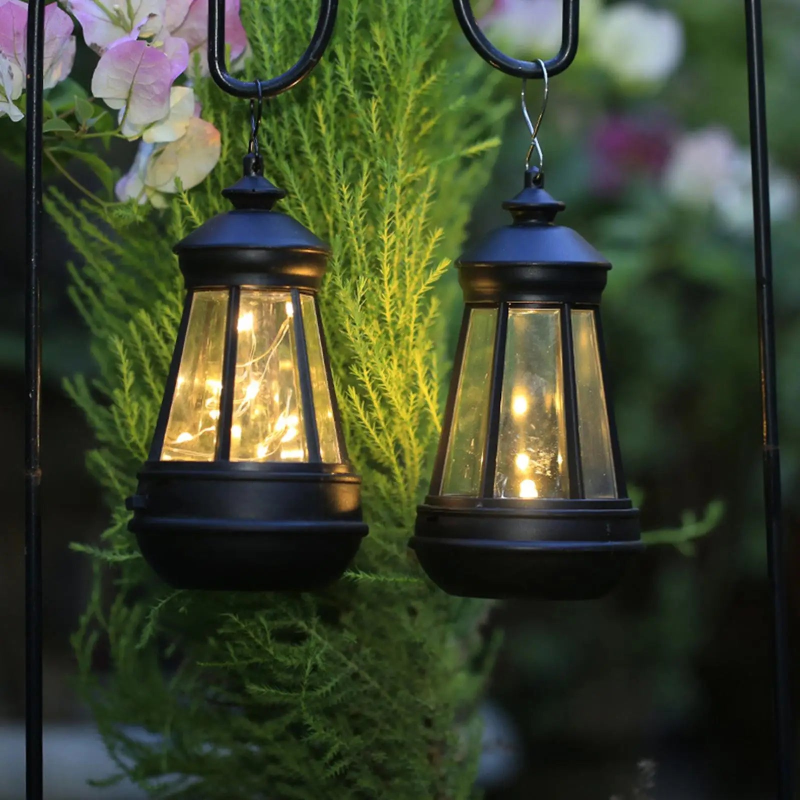 lampe solaire étanche rétro pour jardin balcon camping décoration extérieure - vue 8 sur 8