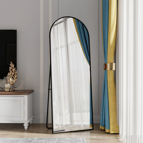 miroir sur pied vertical incliné en verre trempé - vue 3 sur 6