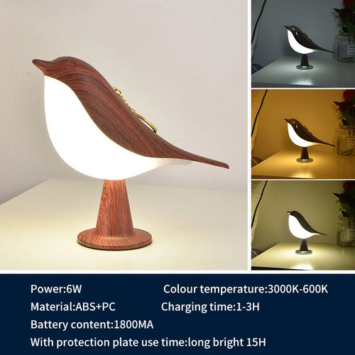 lampe chevet led bois interrupteur tactile moderne simple décoratif intérieur - vue 11 sur 11