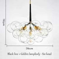 lustre moderne en verre lumineux pour décoration intérieure