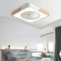 plafonnier led intelligent ventilateur de plafond moderne télécommande design fin