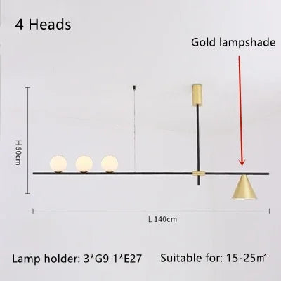 suspension moderne en verre pour décoration intérieure élégante - vue 10 sur 11