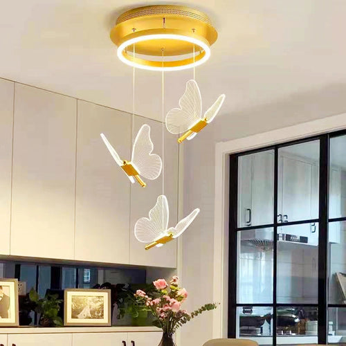 Suspension Papillon Led en acrylique