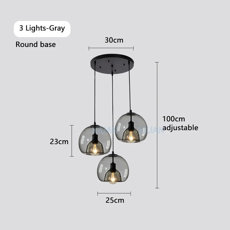 lustre moderne en verre pour éclairage intérieur suspendu - vue 15 sur 16