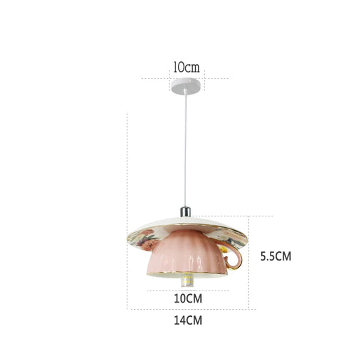 suspension en céramique design art thé éclairage led g4 - vue 27 sur 30