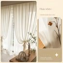 Rideau minimaliste translucide isolant pour salon ou chambre