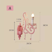 applique murale LED cristal scandinave créatif pour chambre enfants