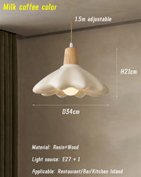 suspension LED style crème française idéale pour bar ou famille d'accueil
