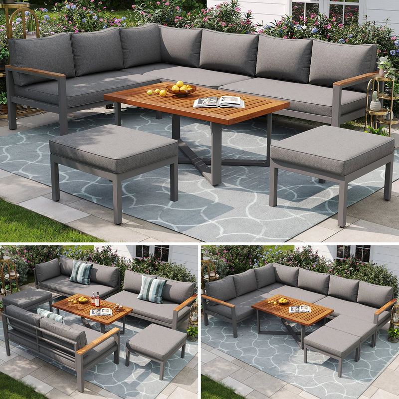 mobilier de jardin pour groupe de sièges extérieur résistant aux intempéries