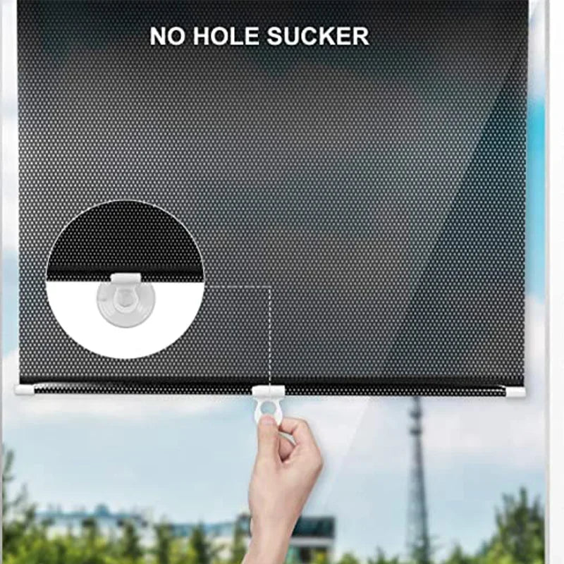 Store enrouleur occultant à ventouses pour fenêtre voiture
