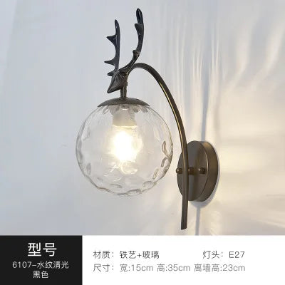 applique murale moderne en fer et verre pour décoration intérieure - vue 14 sur 16