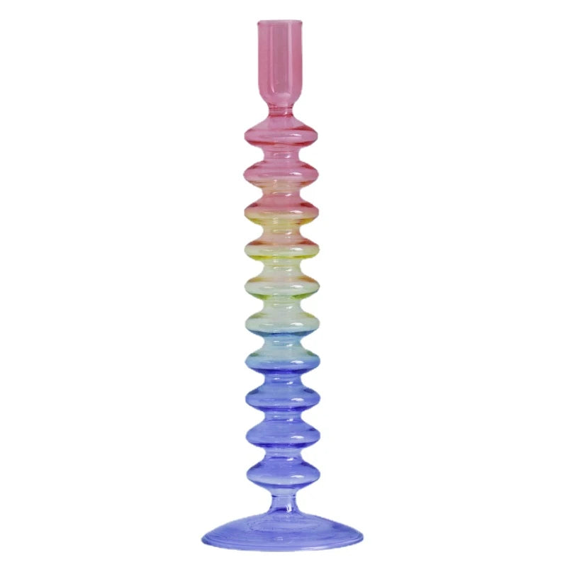 bougeoir en verre pour décorations de fête et mariage - vue 12 sur 16