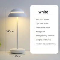 lampe rechargeable vintage led usb sans fil veilleuse portable