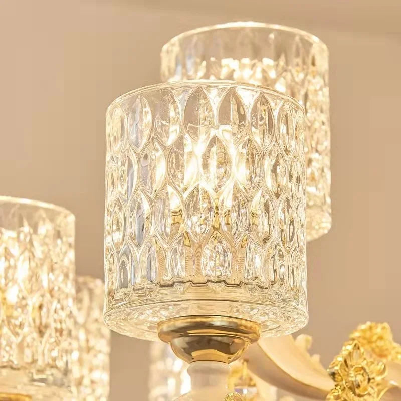 lustre en verre cristal design moderne pour un intérieur élégant - vue 6 sur 10