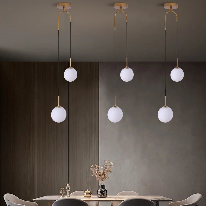 Nordique PENDENTIF LED Lumières Chambre Chevet Restaurant Bar Simple Salon Fond Mur Créatif Bar Décor Suspension