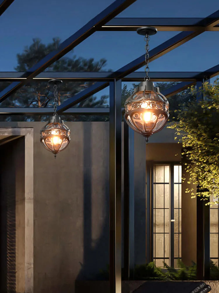 suspension industrielle en verre pour décoration intérieure et extérieure - vue 4 sur 10