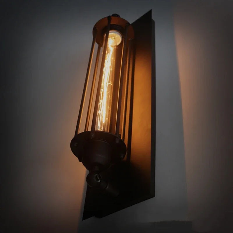 applique murale style industriel rétro led éclairage maison décor intérieur - vue 6 sur 7