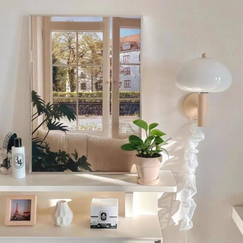 applique murale en verre blanc pour décoration intérieure nordique - vue 4 sur 8
