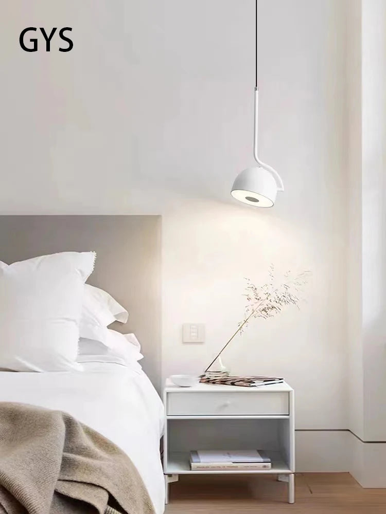 lustre minimaliste moderne à tête unique lampe led rotative