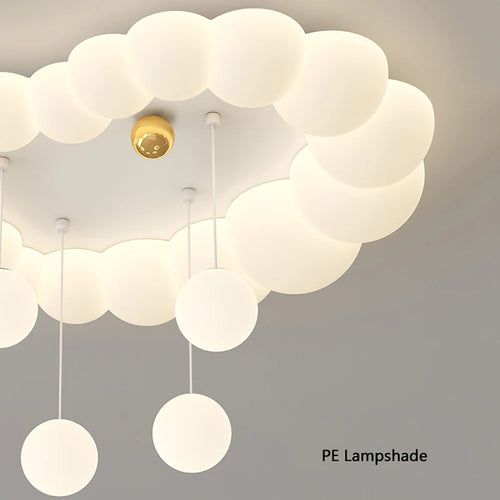 Nordic Cloud Ceiling Lamps Bedroom Ceiling Light Pink White Bubble Design Children's Room Chandelier Lights for Princess Room - vue 5 sur 12