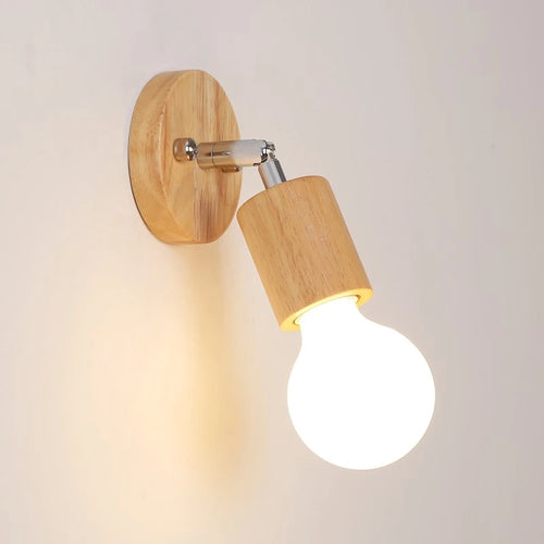 Plafonnier avec spots Projecteur de style nordique LED couloir salle à manger japonais en bois massif
