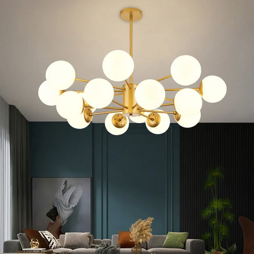 lustre moderne en verre pour intérieur lumineux - vue 3 sur 13