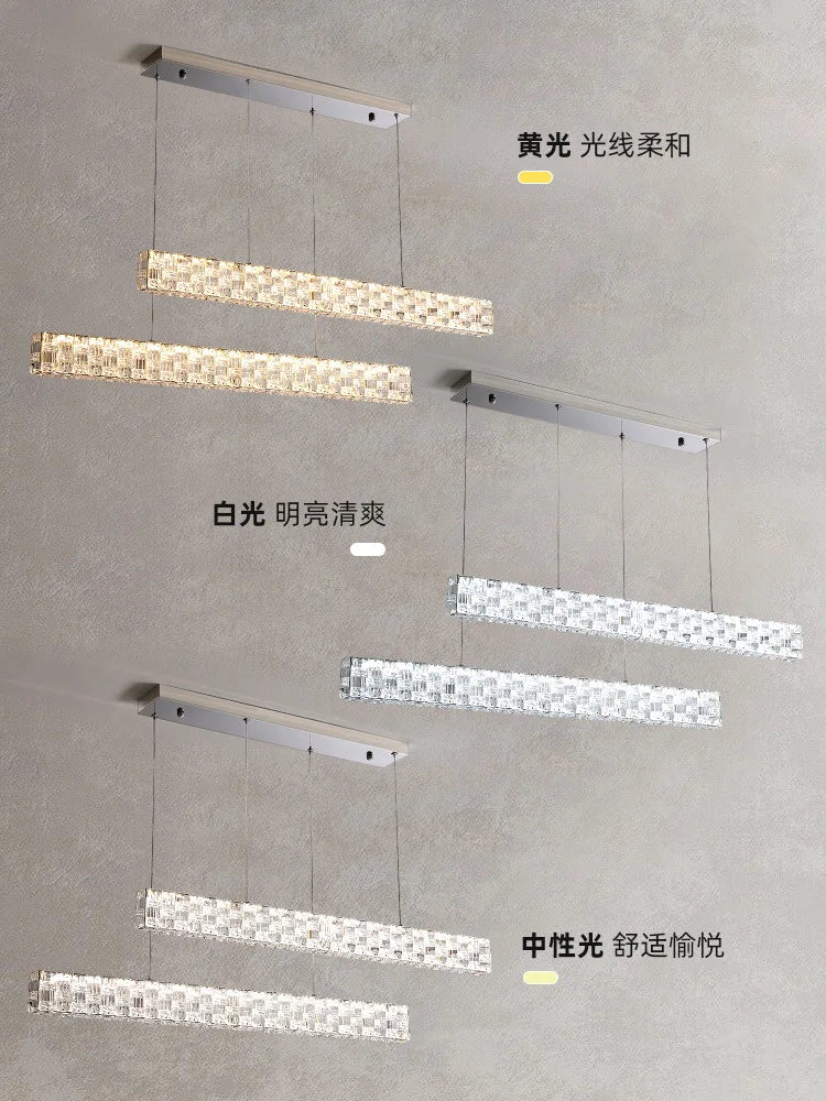 lustre en cristal postmoderne pour bar et salon - vue 6 sur 8