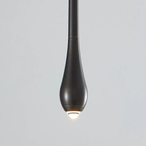 suspension moderne à led avec intensité variable en laiton et cuivre - vue 6 sur 8