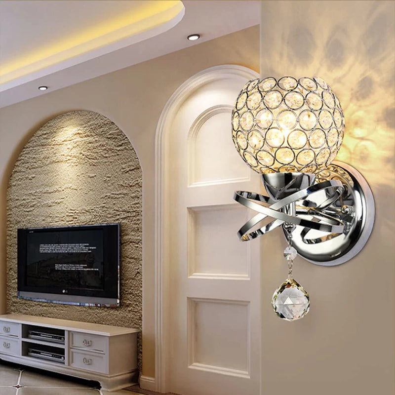 applique moderne en cristal pour salon et chambre