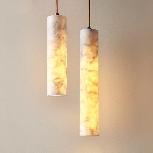 lustre wabi-sabi en marbre naturel pour hôtel design - vue 2 sur 10