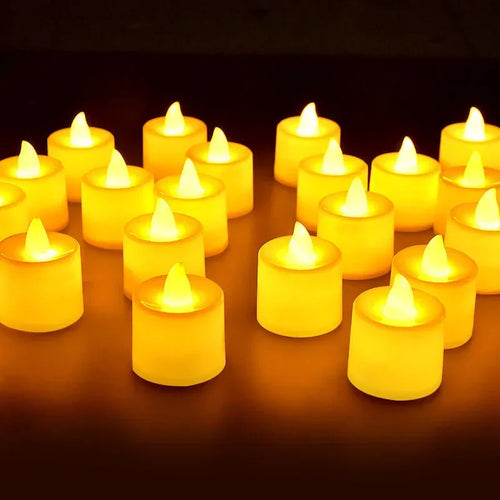 bougies led sans flamme décoration fête mariage noël en forme de cœur - vue 3 sur 14